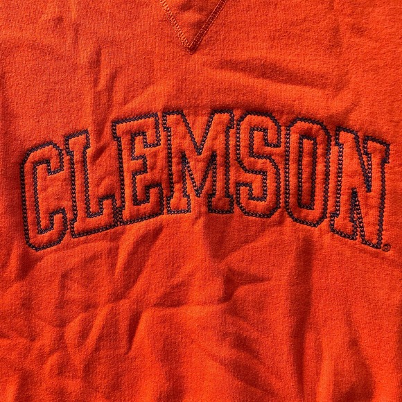 Vintage Orange Clemson‎ University Tigers Sweatshirt Medium Football Embroidered - Picture 2 of 6
